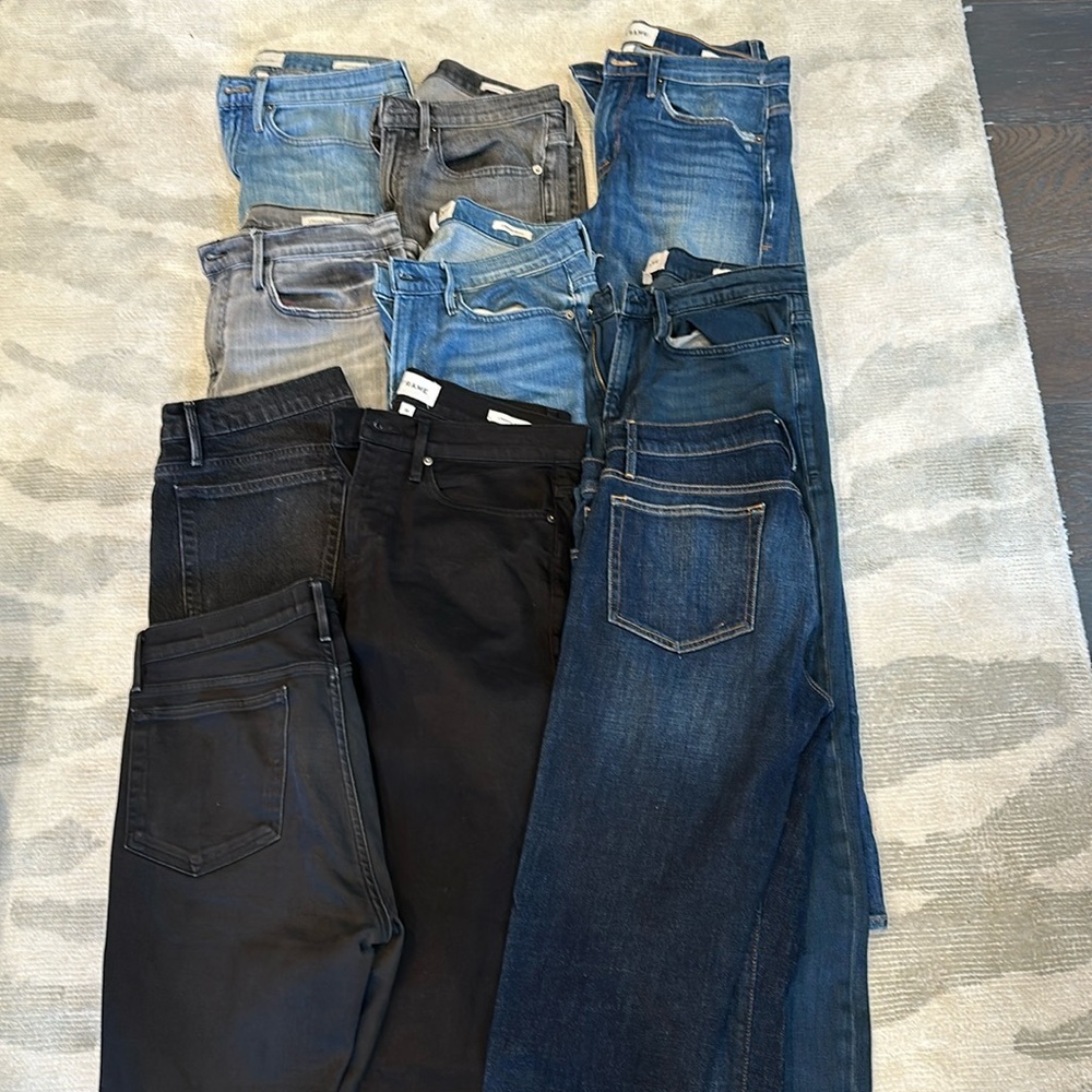 10 pairs of Frame denim jeans